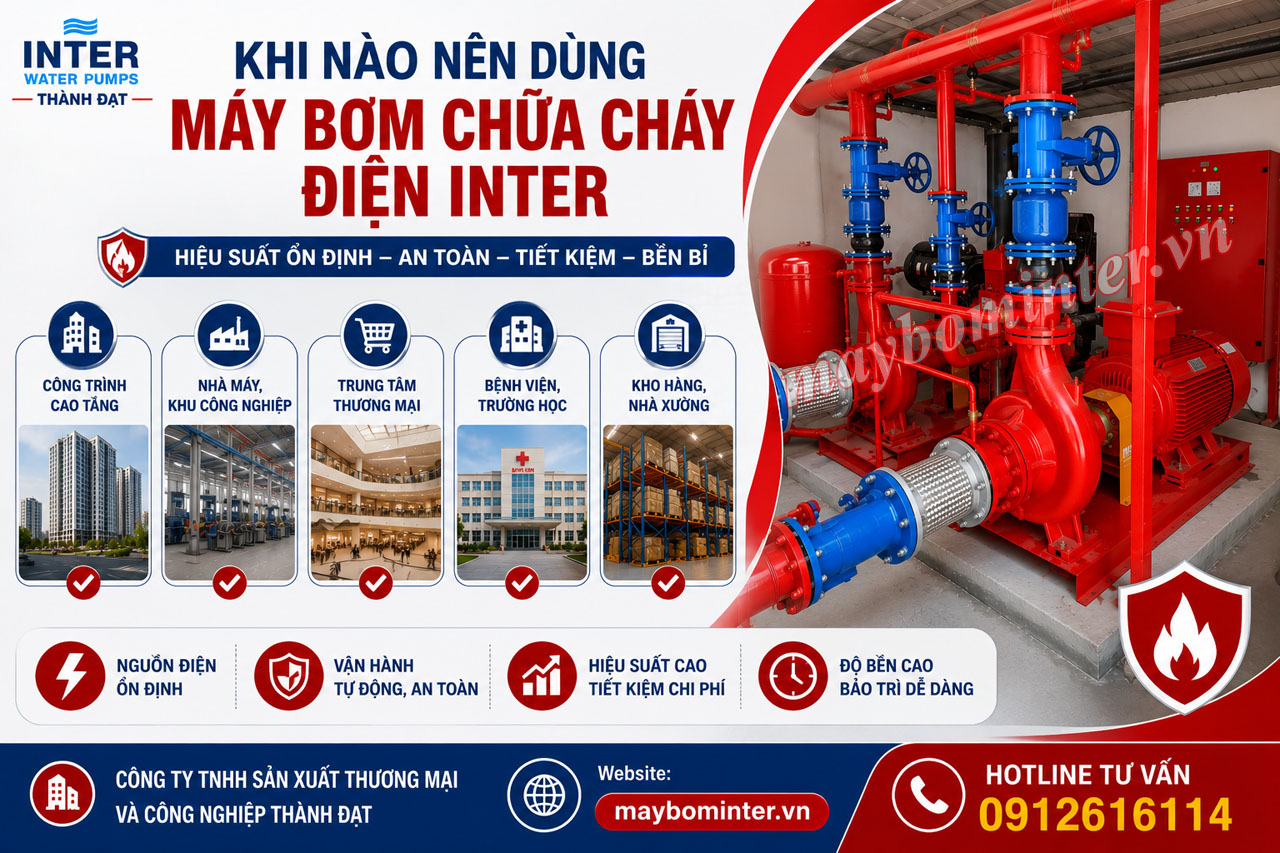 Khi nào nên dùng máy bơm chữa cháy điện INTER