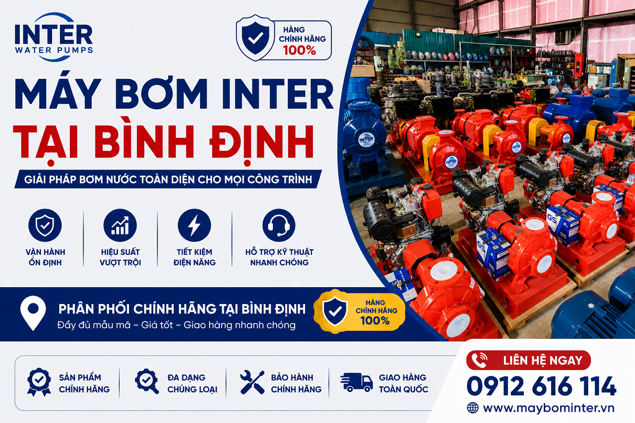 Máy bơm INTER tại Bình Định Máy bơm INTER tại Bình Định