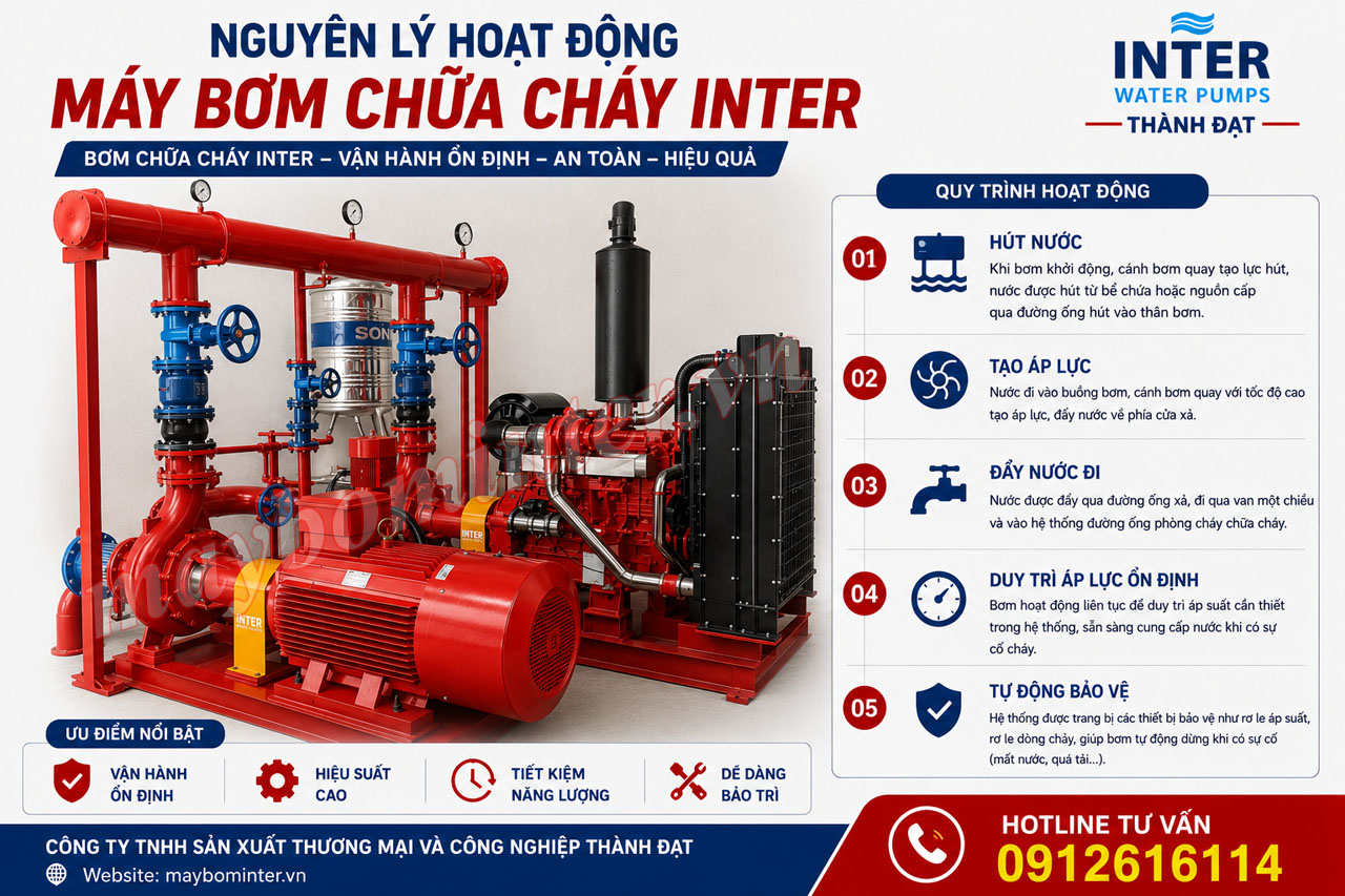 Nguyên lý hoạt động máy bơm chữa cháy INTER