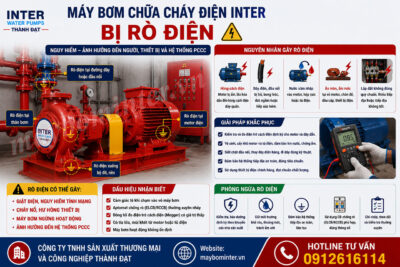 Máy bơm chữa cháy điện INTER bị rò điện nguyên nhân và cách khắc phục